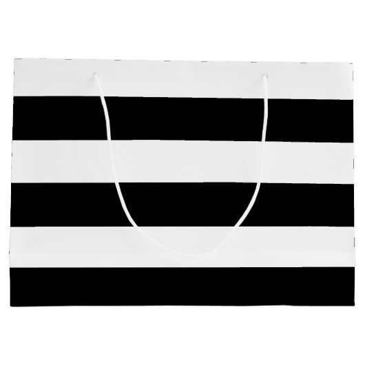 Het zwarte Patroon van Stripes {kies uw achtergron Groot Cadeauzakje (Achterkant)