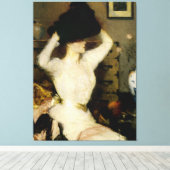 Het zwarte Pet Canvas Afdruk (Insitu (Houten vloer))