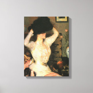 Het zwarte Pet van Frank Weston Benson Fine Arts Canvas Afdruk