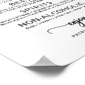 Het Zwarte Poster van de Calligrafie van het Menu  (Hoek)