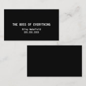 Het zwarte Visitekaartje van Alles Funny (Voorkant / Achterkant)