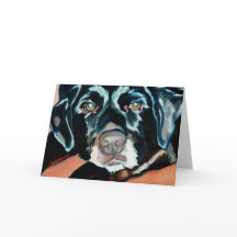 Het zwarte Wenskaart van de Hond van het