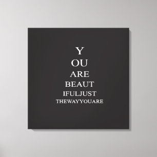 Het zwarte Witte Inspirerend Citaat van de Liefde Canvas Afdruk