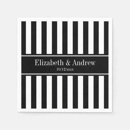 Het zwarte Witte Monogram van de Naam van de Servet (Voorkant)