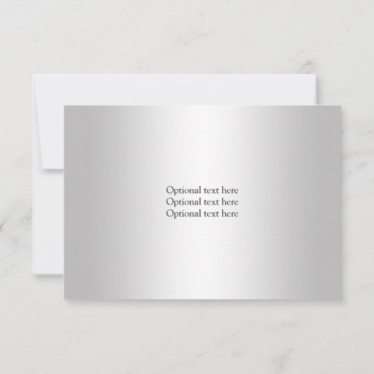 Het zwarte Zilveren Juweel RSVP Invitati van de (Achterkant)