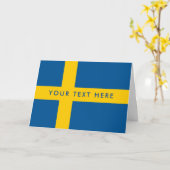 Het Zweedse wenskaart van de vlagdouane voor Kaart (Gele Bloem)