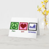 Het Zwemmen van de Liefde van de vrede Kaart (Gele Bloem)