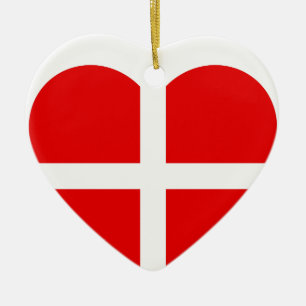 Het Zwitserse Hart van de Vlag van Zwitserland Keramisch Ornament