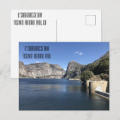 Hetch Hetchy's O'Shaughnessy Dam in Yosemite Briefkaart (Voorkant / Achterkant)