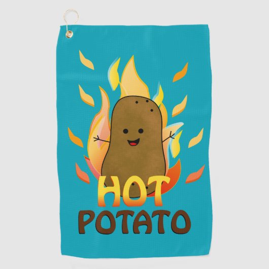 Hete Aardappel Golfhanddoek (Voorkant)