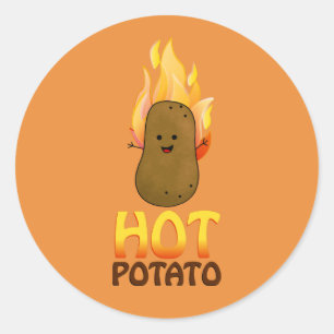 Hete Aardappel Ronde Sticker