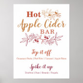 Hete Apple Cider Bar Menu Weddenschap Poster (Voorkant)