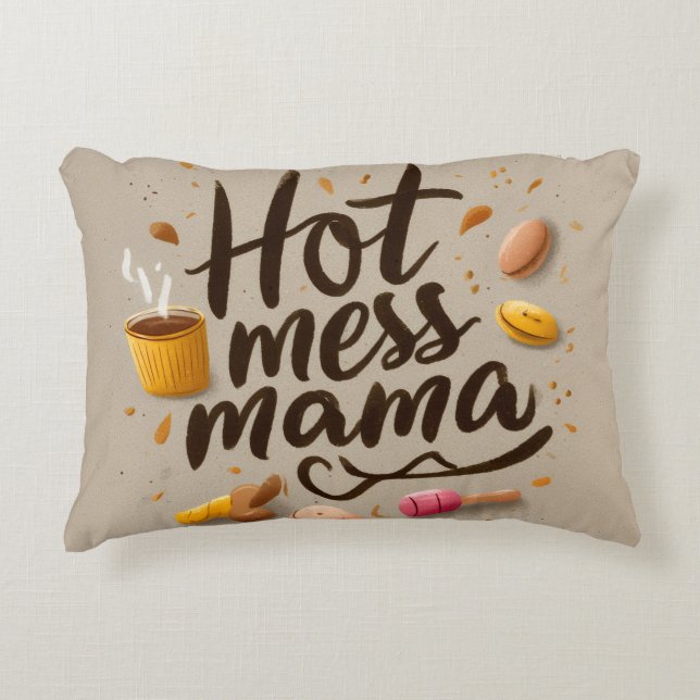 hete bende mama-accent kussen (Voorkant)