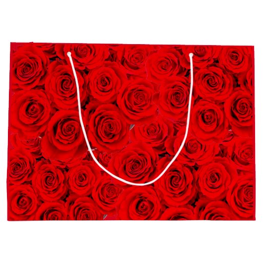 Hete Bloem Rode Rozen Groot Cadeauzakje (Achterkant)