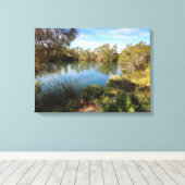 Hete bronnen in de woestijn canvas print (Insitu (Houten vloer))