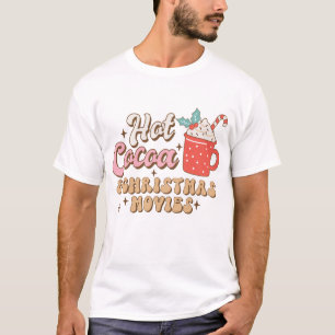 Hete Cacao en Kerstmisfilms Retro T-shirt