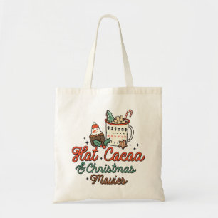 Hete Cacao en Kerstmisfilms Retro Tote Bag