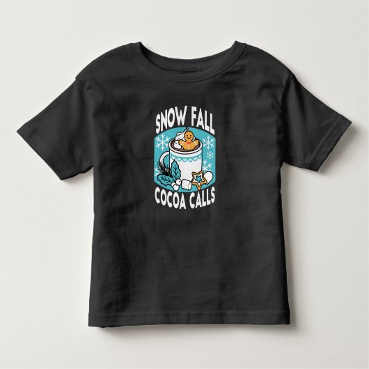 Hete cacao en wintercharme - Snow Herfst Cocoa Cal Kinder Shirts (Voorkant)