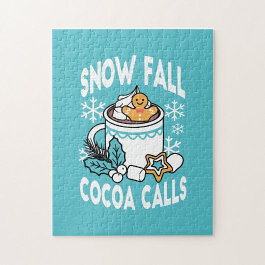 Hete cacao en wintercharme - Snow Herfst Cocoa Cal Legpuzzel (Verticaal)