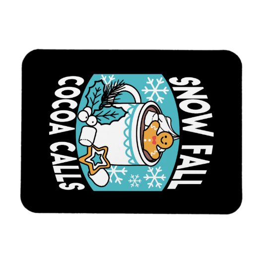 Hete cacao en wintercharme - Snow Herfst Cocoa Cal Magneet (Horizontaal)