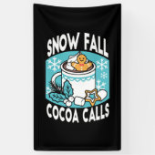 Hete cacao en wintercharme - Snow Herfst Cocoa Cal Spandoek (Verticaal)