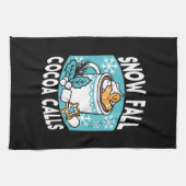 Hete cacao en wintercharme - Snow Herfst Cocoa Cal Theedoek (Horizontaal)