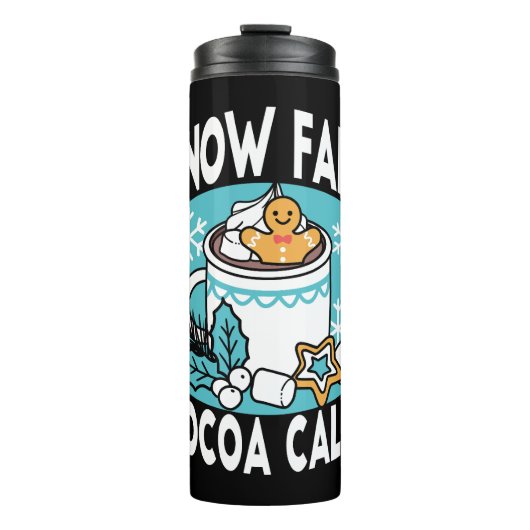 Hete cacao en wintercharme - Snow Herfst Cocoa Cal Thermosbeker (Voorkant)