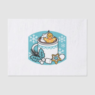 Hete cacao en wintercharme - Snow Herfst Cocoa Cal Tissuepapier