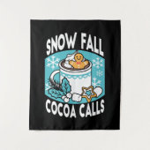 Hete cacao en wintercharme - Snow Herfst Cocoa Cal Wandkleed (Voorkant)