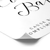 Hete Cacaobar Chic Bruidsjonkerfeest of Trouwfeest Poster (Hoek)