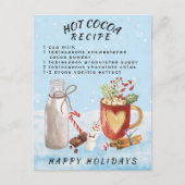 Hete cacaochocolade Recipe Kerstmis Briefkaart (Voorkant)
