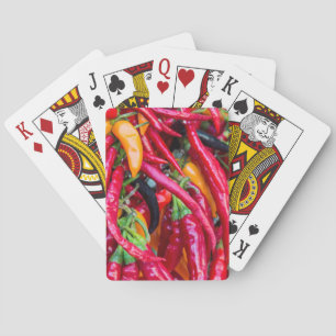 hete chilipepers op de boerenmarkt in Madison Pokerkaarten