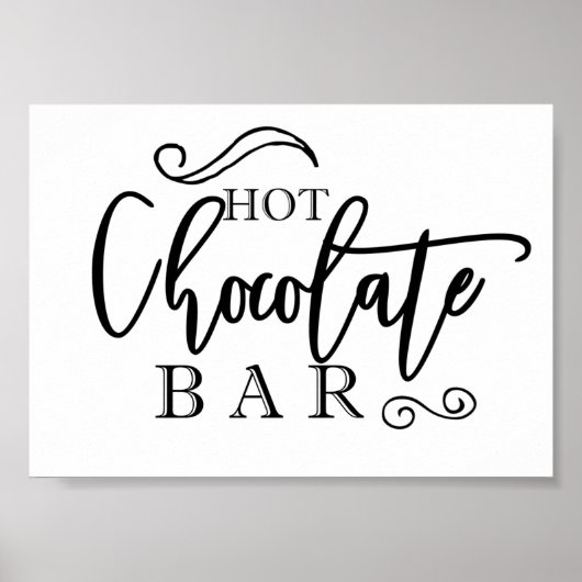 Hete Chocolade Bar  Poster (Voorkant)