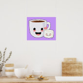 Hete chocolade en Marshmallow-Poster Poster (Keuken)