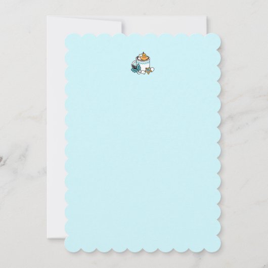 Hete Chocolade en Winter Charme - Sneeuwval Chocol Kaart (Achterkant)