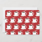 Hete Chocolade Kerstmis Partij Horizontaal Kaart (Achterkant)