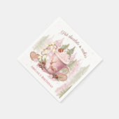 Hete Chocolade Kerstmis Verjaardagspapier Servette Servet (Hoek)