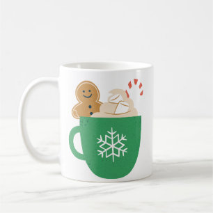 Hete Chocolade Marshmallow Candy Cane Gingerbread Koffiemok