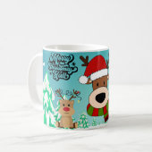 hete chocolade vrolijk kerstfeest mok (Voorkant links)