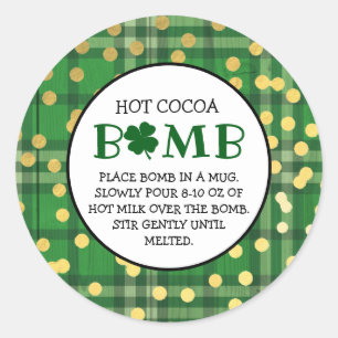 Hete Chocoladebom St Patricks Cacaobom Ronde Sticker