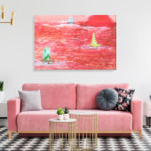 Hete dag zeilen canvas afdruk (Insitu (Woonkamer))