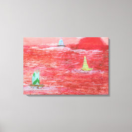 Hete dag zeilen canvas afdruk