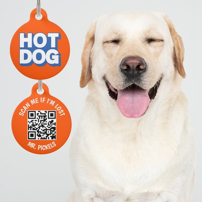 Hete Dog QR Code Verloren Huisdierpenning (Creator heeft geüpload)