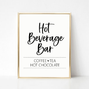 Hete Drank Thee Koffie Hete Chocolade Bar Teken Poster
