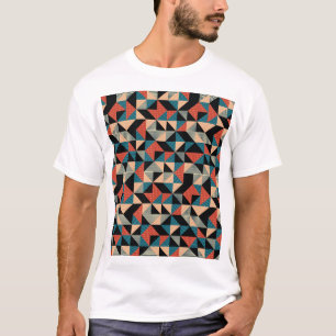 Hete Driehoek: Geometrische Memphis Stijl. T-shirt