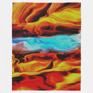 Hete en koude elementen Acrylzuur Abstract Fleece Deken