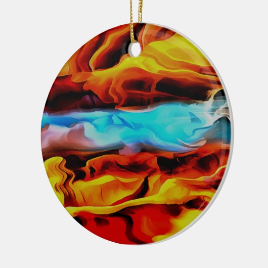 Hete en koude elementen Acrylzuur Abstract Keramisch Ornament (Links)