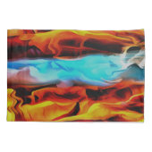 Hete en koude elementen Acrylzuur Abstract Kussensloop (Achterkant-Links)