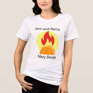 Hete en pittige taco Tri-Blend shirt
