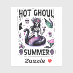 Hete Ghoul Zomer Spoky Meermin Goth Halloween Sticker